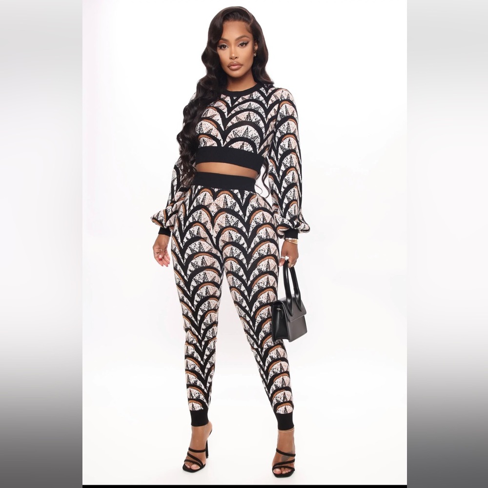 Black|Combo 2 piece sweater set